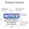 Signmission Children Under 18 Must Be Accompanied By, 18 in W x Rectangle, Plastic OS-2PACK-NS-P-1218-L-10581 - alternate 3